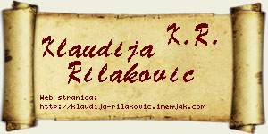 Klaudija Rilaković vizit kartica